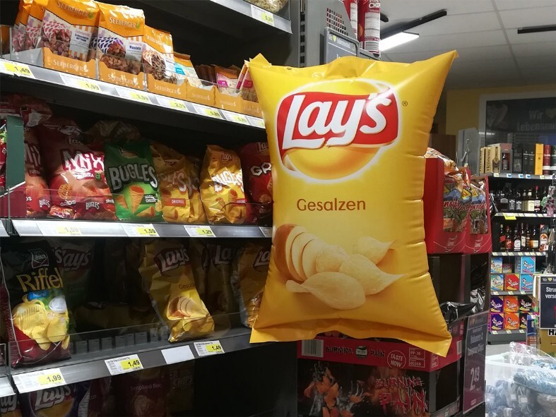 Aufblasbare Werbeartikel Werbedisplays POS Werbung Verpackung 